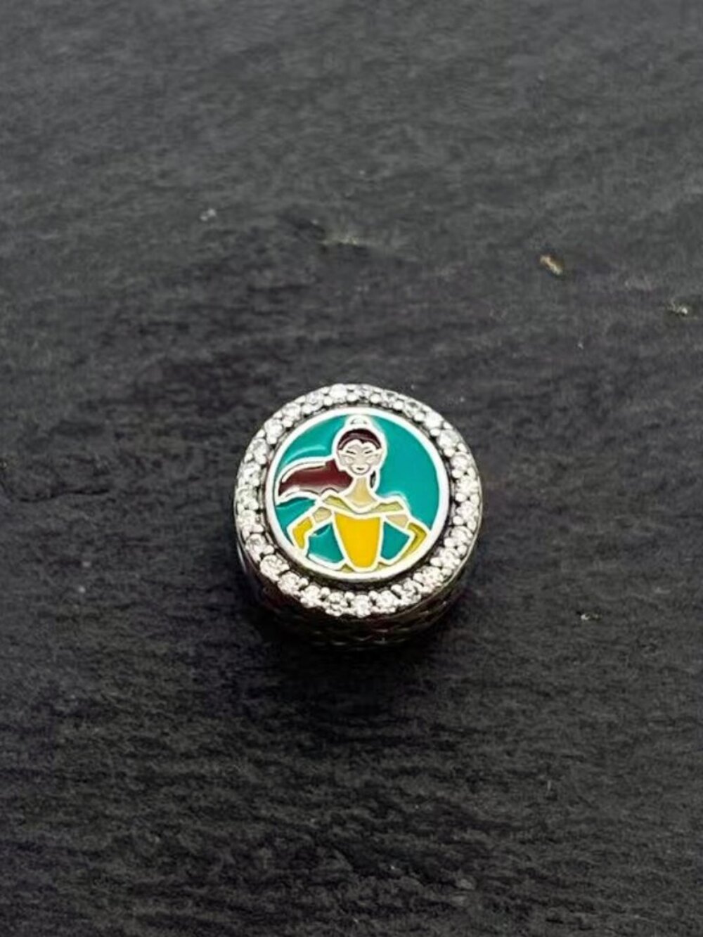 Pandora Disney Belle Princess 10K Castle Bead Charm Sterling Silver Jewelry